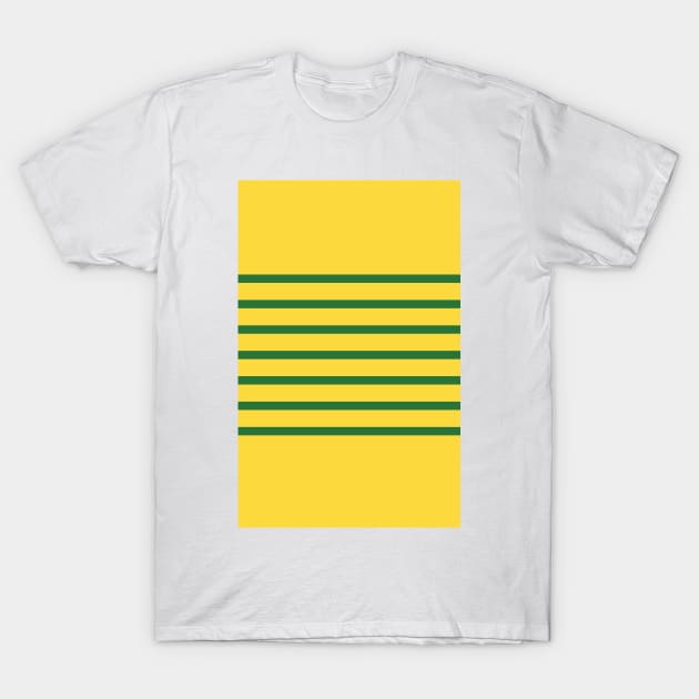 Glasgow Celtic 2013/2014 Retro Yellow Green Hoops T-Shirt by Culture-Factory